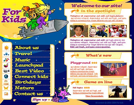 kids&nbsp;site template