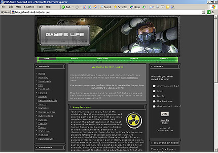 games&nbsp;site template