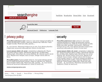 search&nbsp;site template