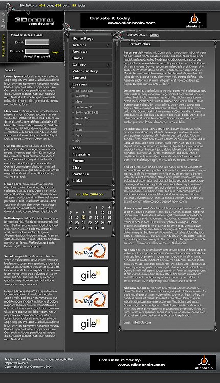 3d&nbsp;site template