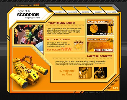 night&nbsp;site template