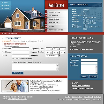 real&nbsp;site template