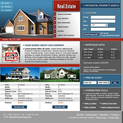 Real Estate Web Design Template