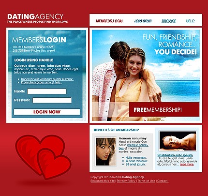Template #6436, Photoshop Content Page Screenshot