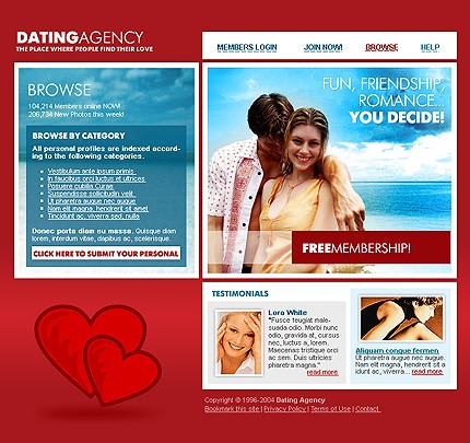 Template #6436, Photoshop Content Page Screenshot