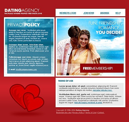 Template #6436, Photoshop Content Page Screenshot