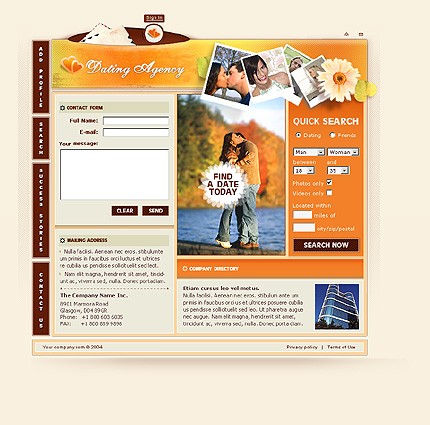Template #6607, Photoshop Content Page Screenshot