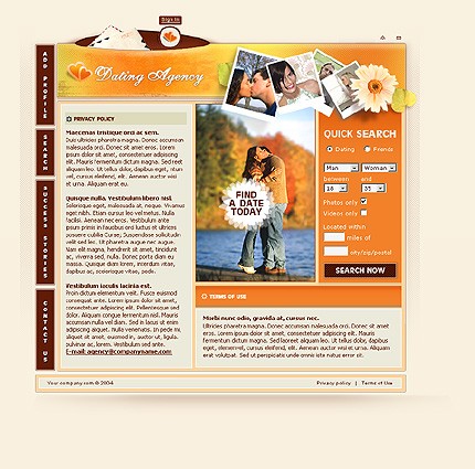 Template #6607, Photoshop Content Page Screenshot