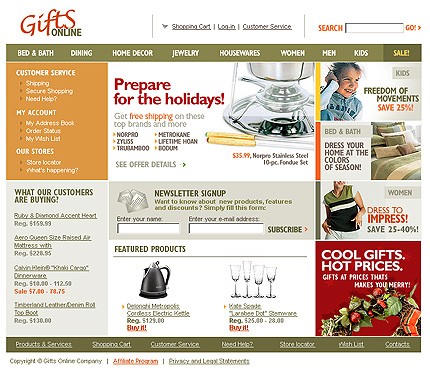 gifts&nbsp;site template