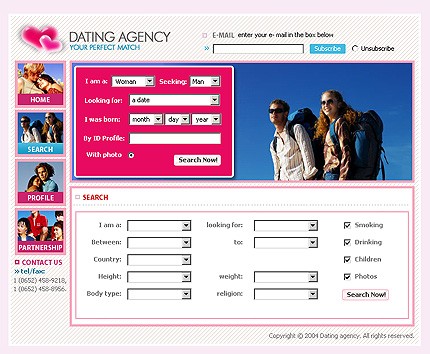Template #6835, Photoshop Content Page Screenshot