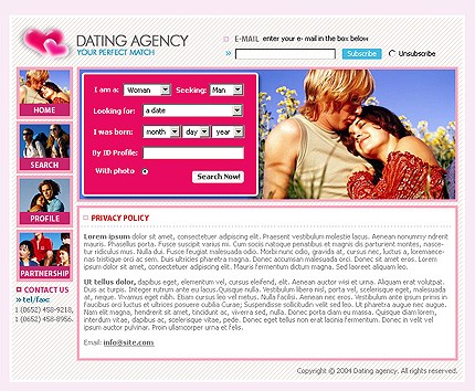 Template #6835, Photoshop Content Page Screenshot