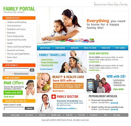 portal&nbsp;site template