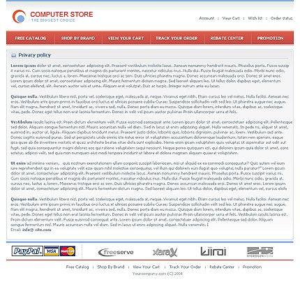 online&nbsp;site template