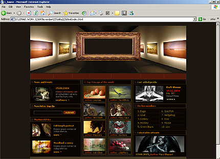 artists&nbsp;website template