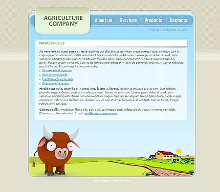 agriculture&nbsp;site template