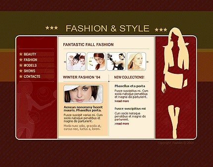 fashion&nbsp;site template