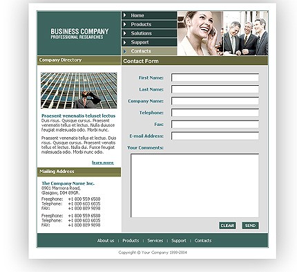 business&nbsp;site template