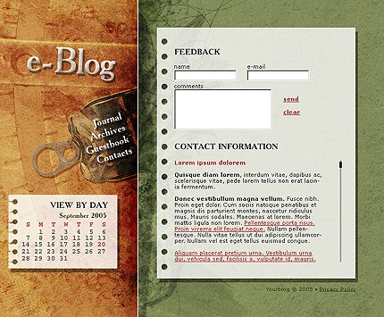personal&nbsp;site template