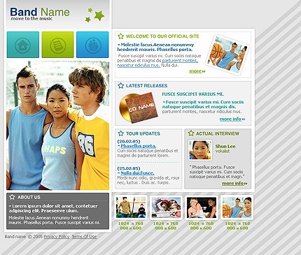 music&nbsp;site template
