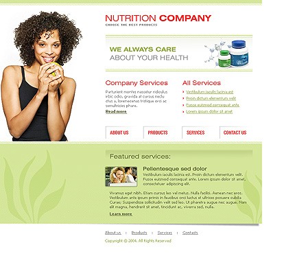 nutrition&nbsp;site template