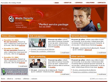 media&nbsp;site template