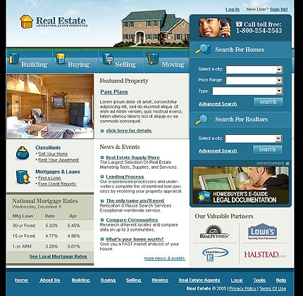 Real Estate Web Design Template