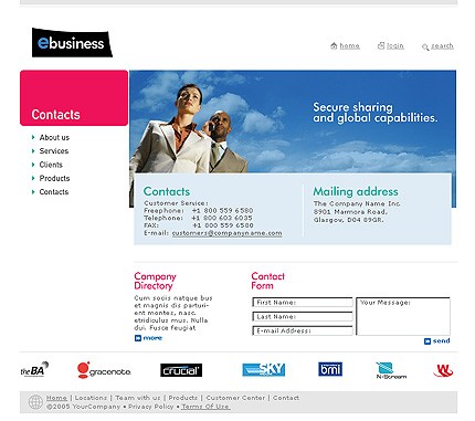 e-business&nbsp;site template