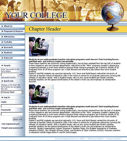 Template #813, Adobe Photoshop Homepage Screenshot