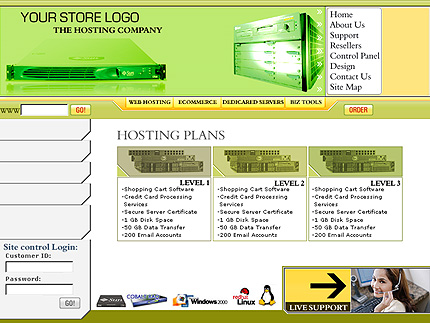 hosting&nbsp;site template