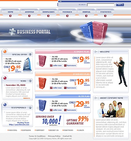 portal&nbsp;site template