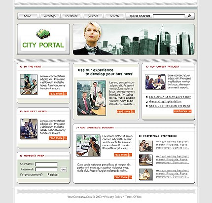 portal&nbsp;site template