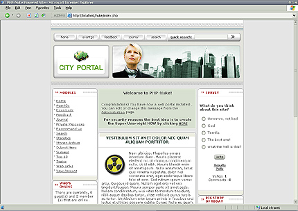 portal&nbsp;site template