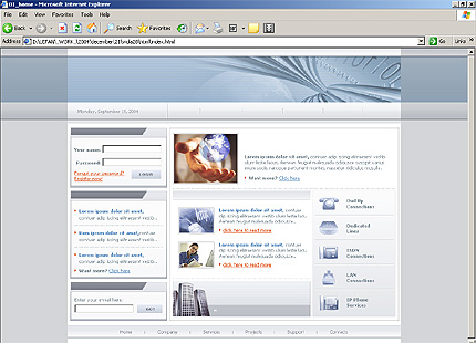 isp&nbsp;site template