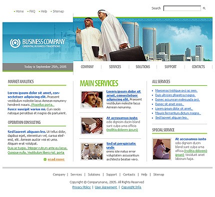 business&nbsp;site template