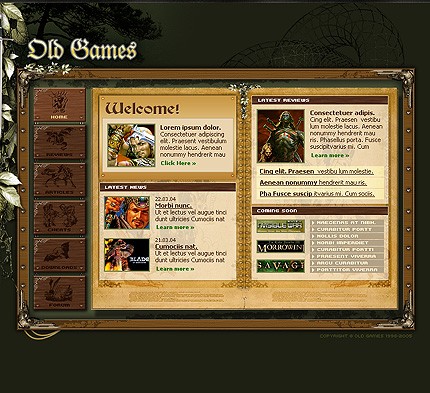 game&nbsp;site template