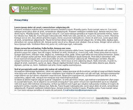 mail&nbsp;site template