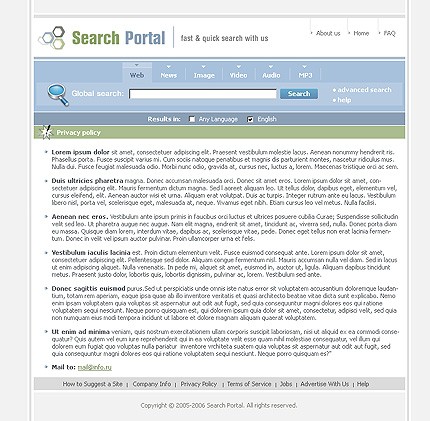search&nbsp;site template
