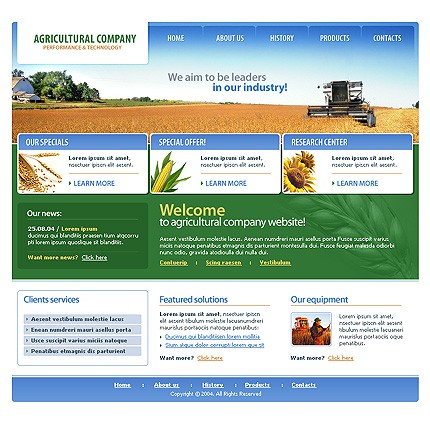agriculture&nbsp;site template