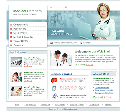 medical&nbsp;site template