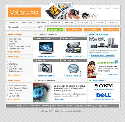 online&nbsp;site template