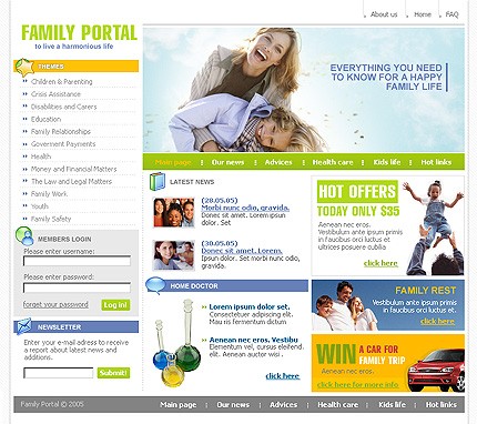 portal&nbsp;site template