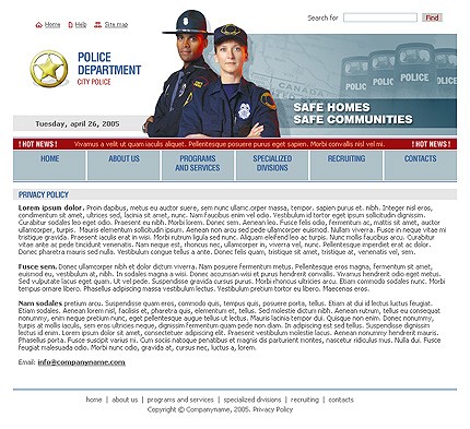 police&nbsp;site template