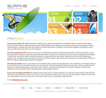 sport&nbsp;site template