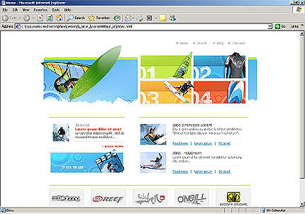 surfing&nbsp;website template