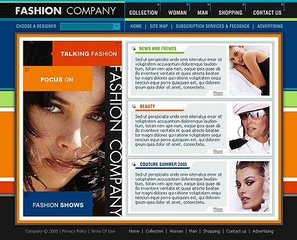 fashion&nbsp;site template