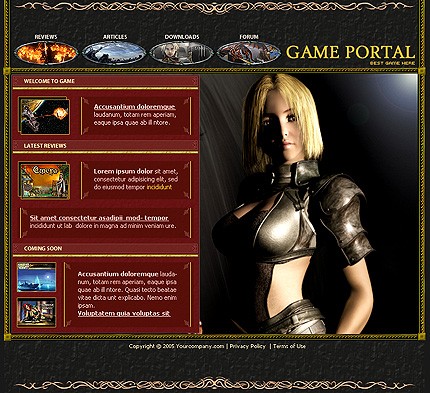 games&nbsp;site template