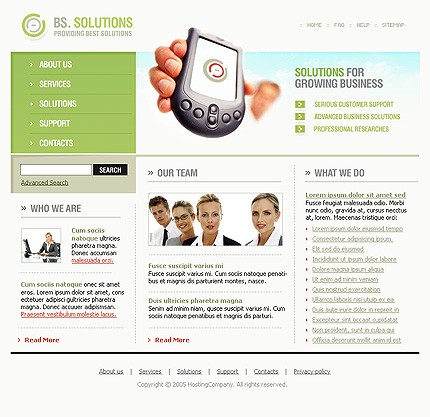 business&nbsp;site template