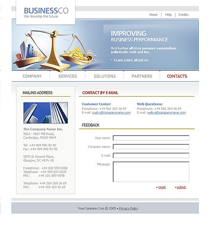 business&nbsp;site template