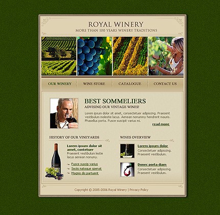 winery&nbsp;site template