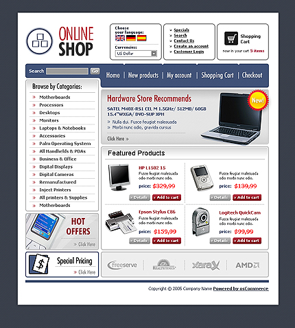 online&nbsp;site template